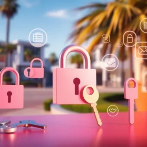 California consumer protection symbols with subscription icons