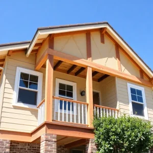 Image of a retrofitted home in California with earthquake safety features.