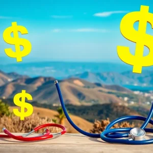 Conceptual image representing financial challenges in California's Medi-Cal program