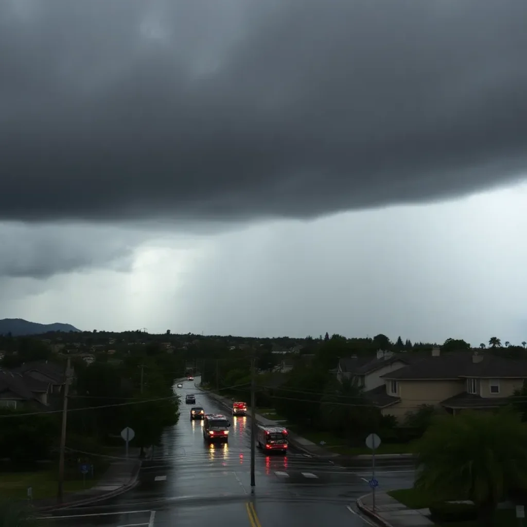 Heavy rain causing flooding in Orange County