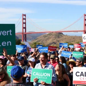 Katie Porter political campaign scene in California