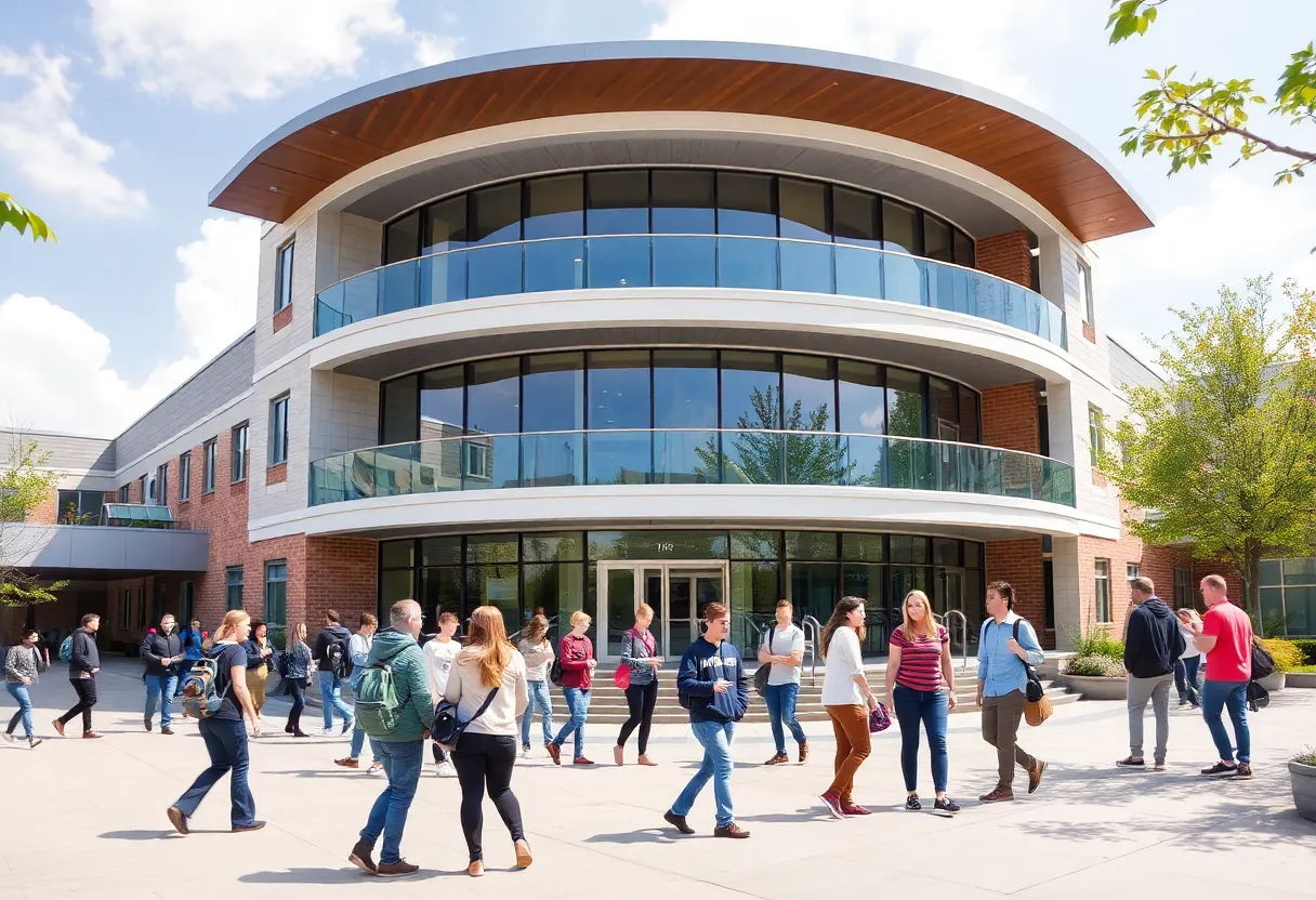 Exterior view of the new Gateway Building at Saddleback College