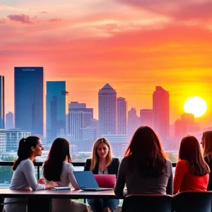 Diverse women professionals in finance working together