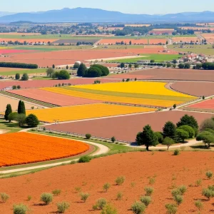 Vibrant California agriculture fields facing trade tensions