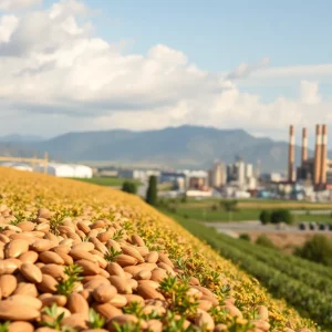 A visual representation of California's agriculture and manufacturing sectors.