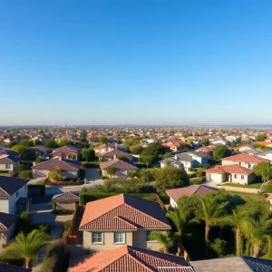 A view of California homes representing affordability challenges.