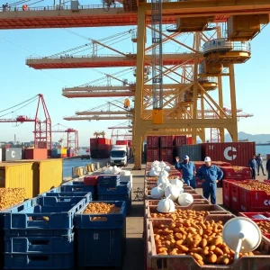 California port with agricultural exports