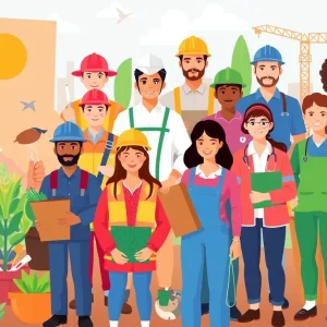 Illustration representing the California workforce and workers’ compensation insurance