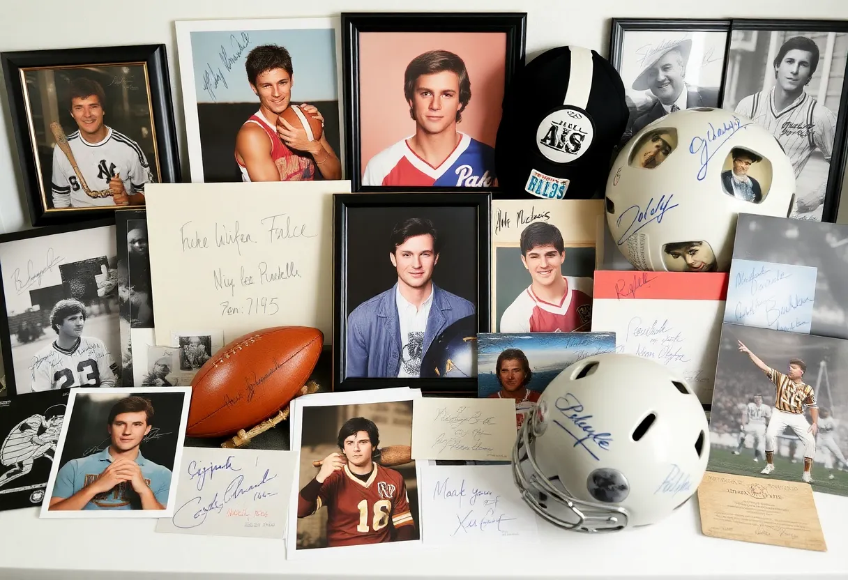Collection of celebrity memorabilia with a focus on authenticity.