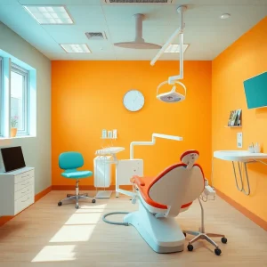 Interior of a dental clinic focusing on patient care and safety.