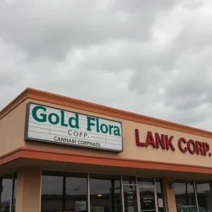 Exterior of Gold Flora Corp dispensary in Southern California