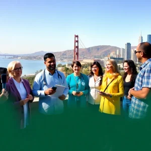 A group discussing healthcare options in California