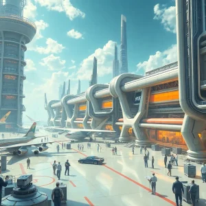 Futuristic aircraft factory in Greensboro