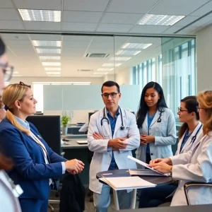 Healthcare professionals discussing complaint handling at Kaiser Permanente