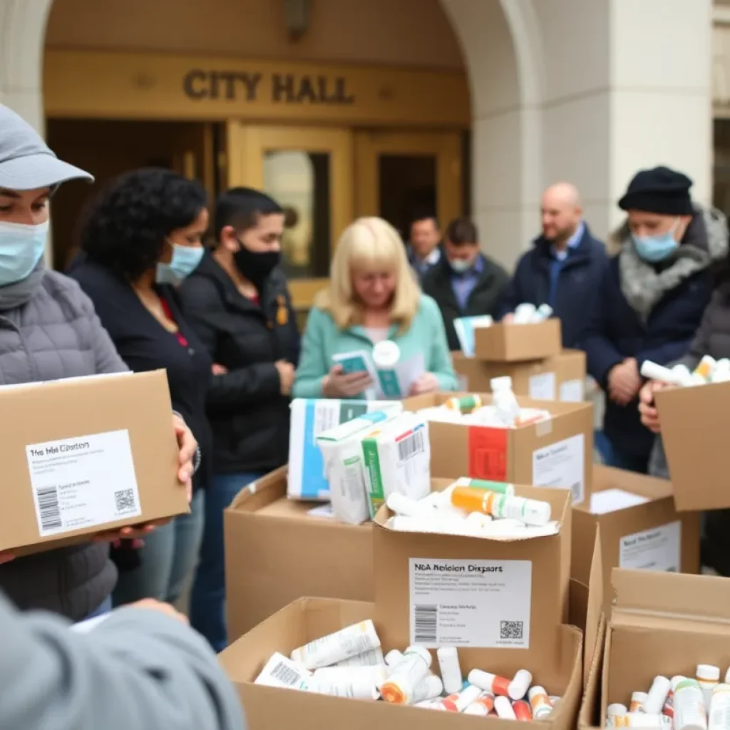 Residents gather at Laguna Woods City Hall for Prescription Take Back Day