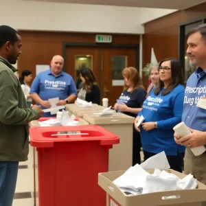 Community members participating in the National Prescription Drug Take Back Day event