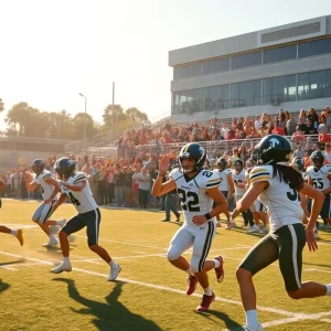 Exciting high school football game at Mission Viejo High School