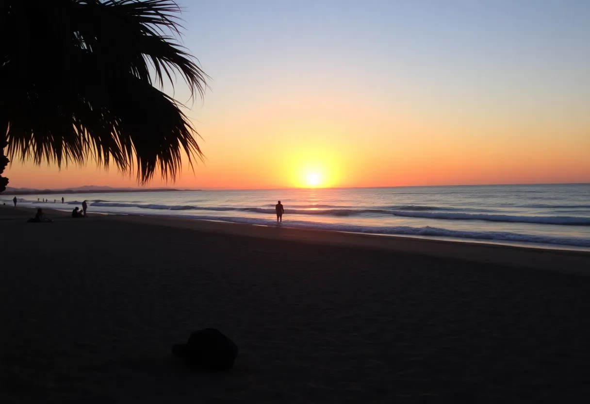 Scenic beach sunset in Orange County
