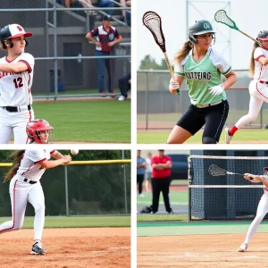 High school athletes competing in various sports in Orange County