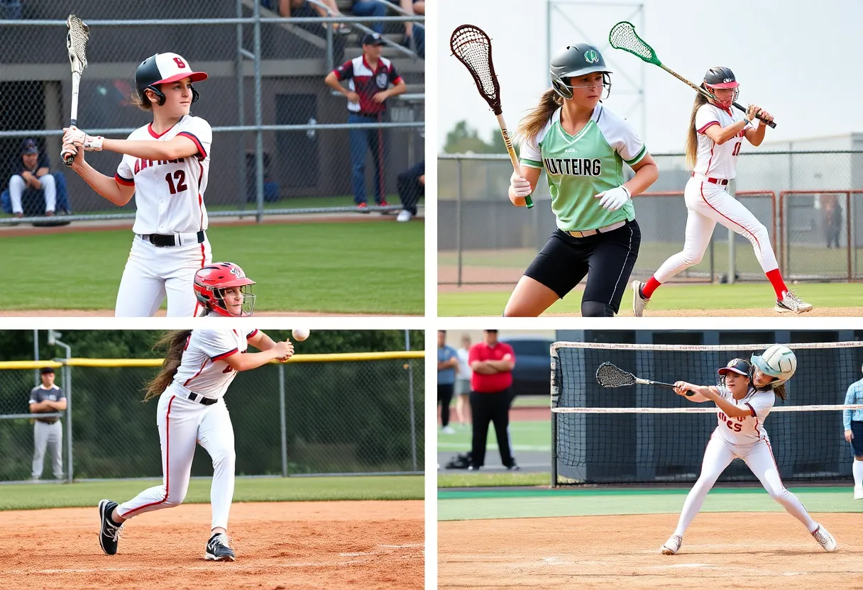 High school athletes competing in various sports in Orange County