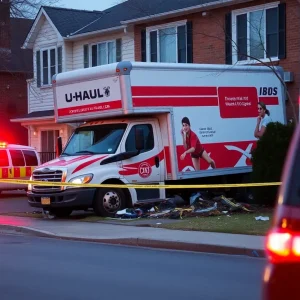 U-Haul truck crashed into a townhouse in Orange County.