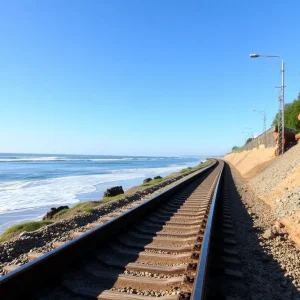 Erosion affecting rail tracks in San Clemente