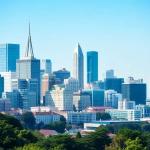 Skyline of San Francisco with modern buildings symbolizing wealth and growth