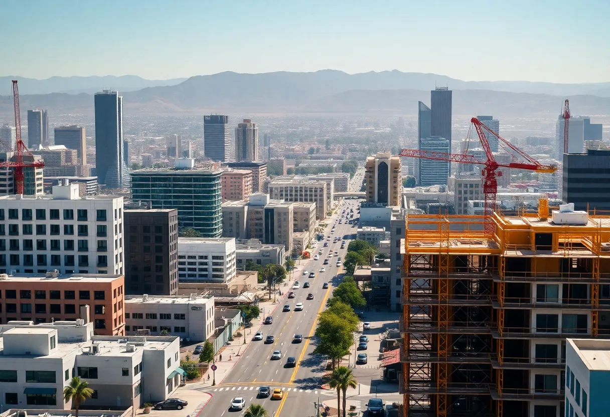Construction site in Southern California reflecting job market challenges