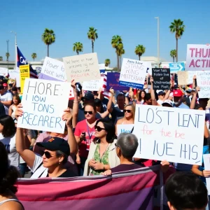 A political rally in Huntington Beach for Steve Hilton's governor campaign