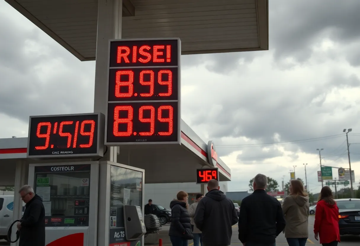 Gas prices rising due to tariffs