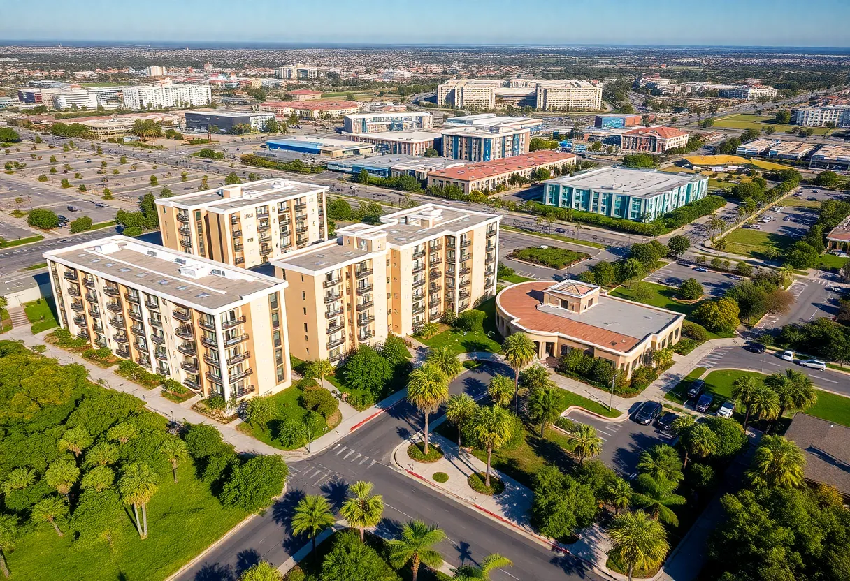 New apartments and commercial areas in Tustin