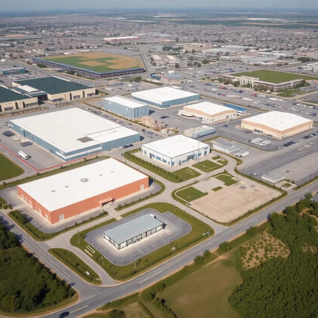 Aerial view of the Beckman Coulter site in Brea, California