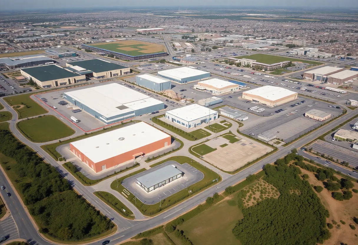 Aerial view of the Beckman Coulter site in Brea, California