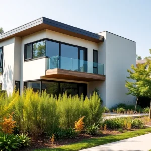 A fire-resistant home built with non-combustible materials in California.
