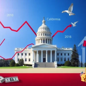 Visual representation of California's budget challenges