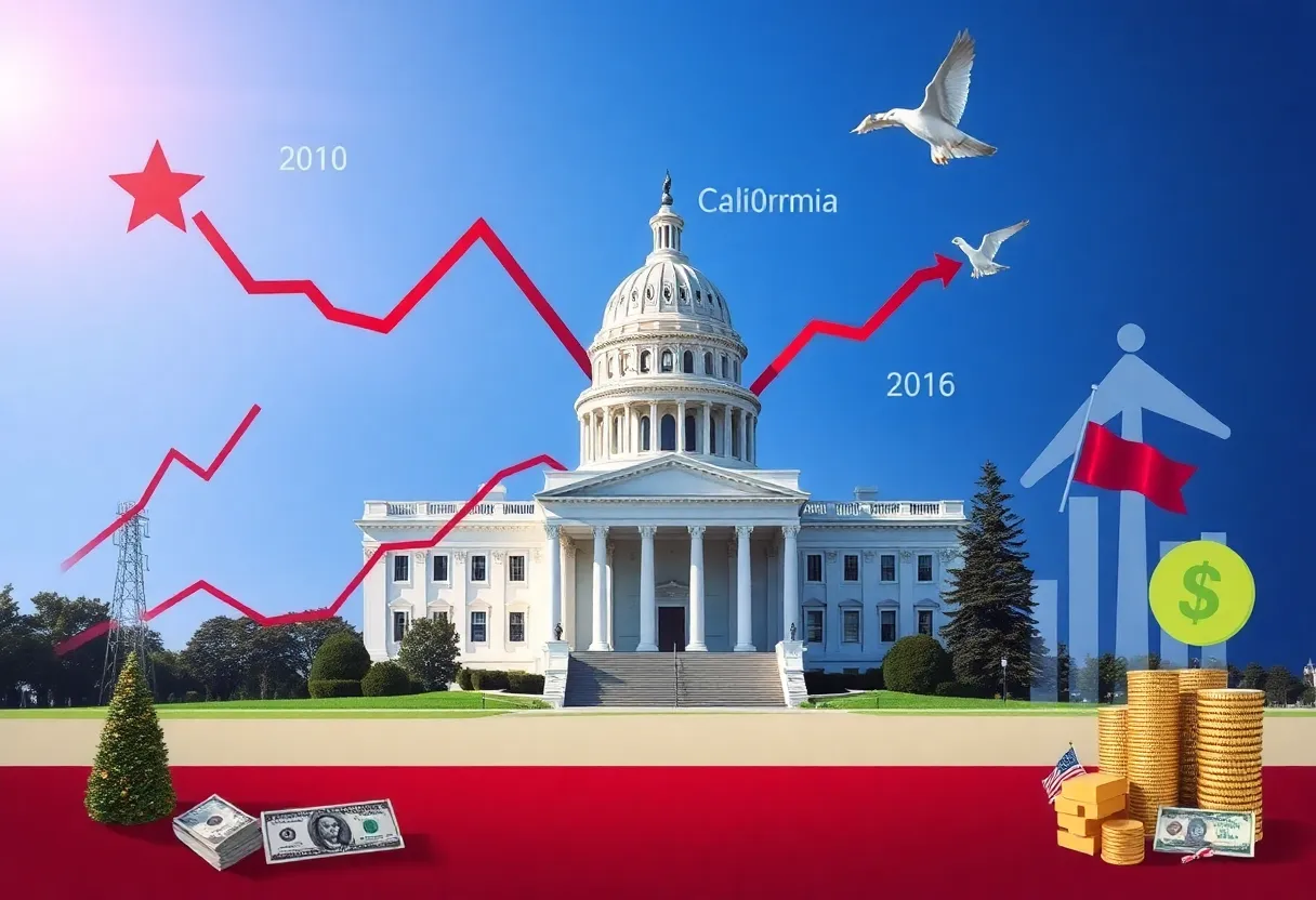 Visual representation of California's budget challenges