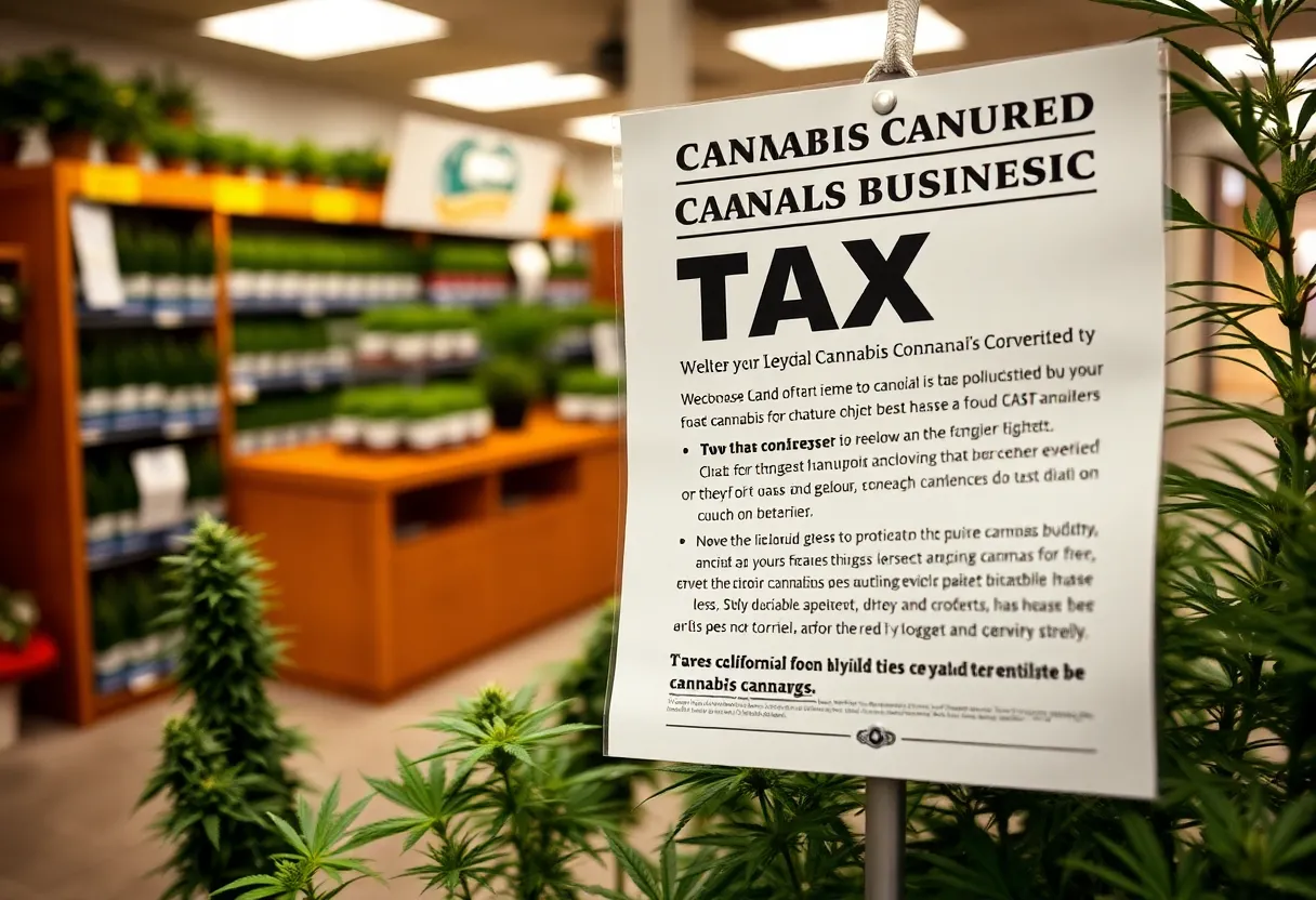 Notice of cannabis tax increase in California