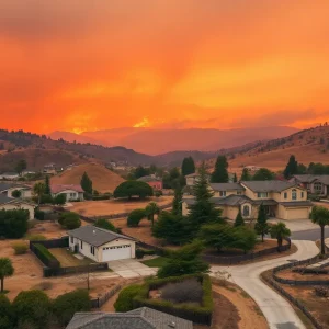 California landscape affected by wildfires impacting homeowners