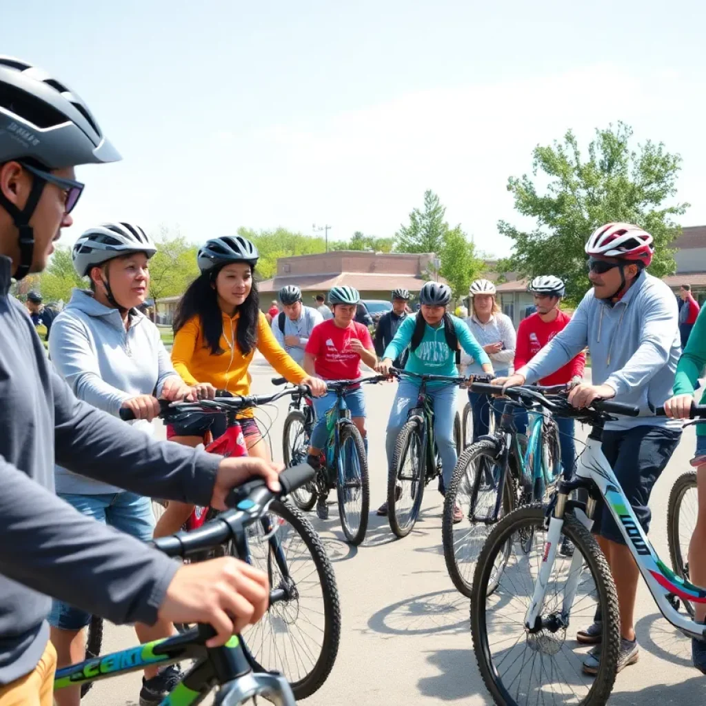 Participants learning about e-bike safety at Rancho Santa Margarita