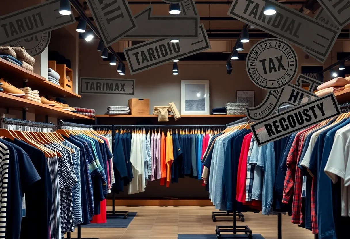 Interior of a Gap store reflecting financial strain from tariffs