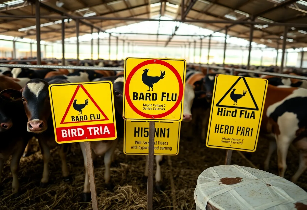 Dairy farm affected by H5N1 bird flu outbreak