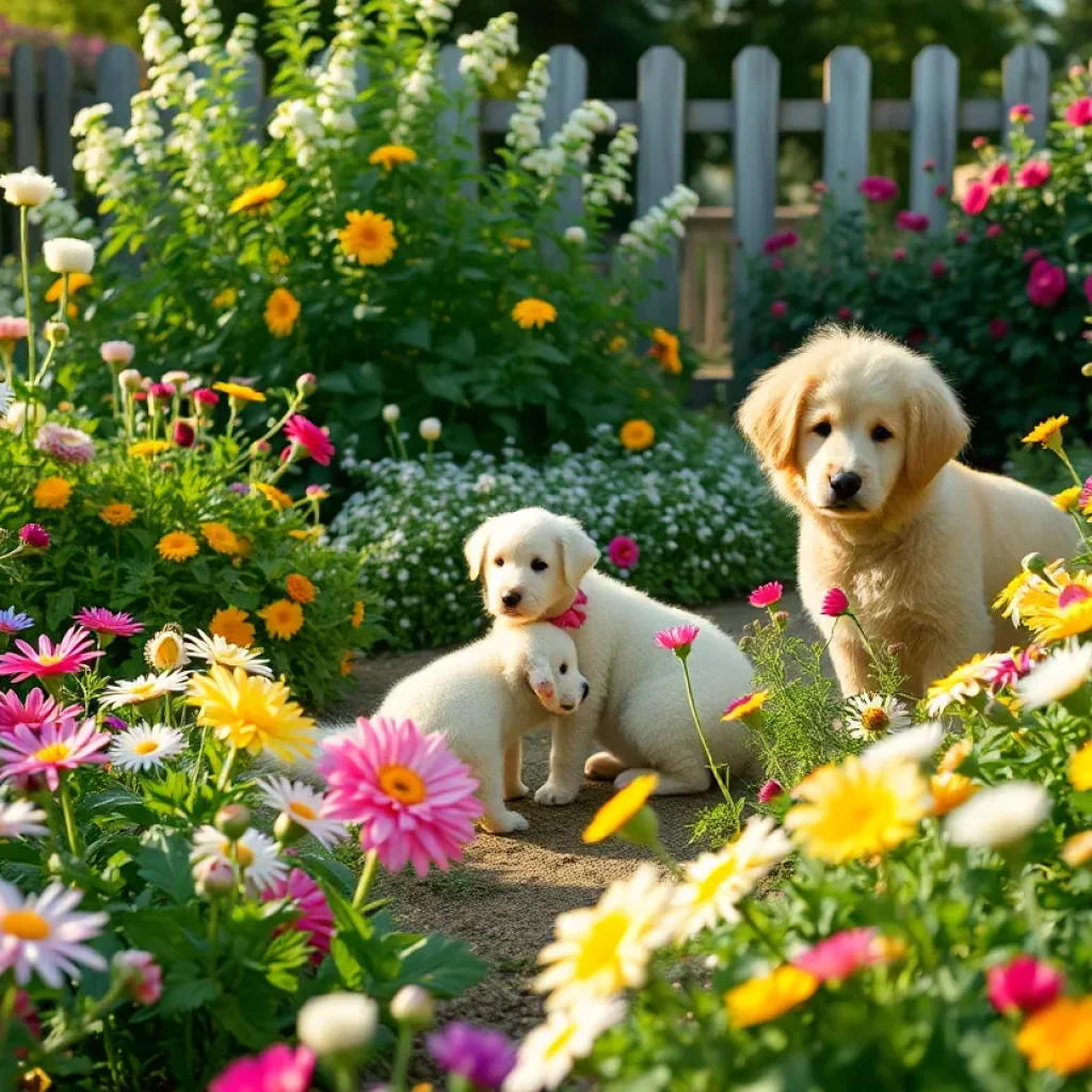 A peaceful garden representing kindness and love