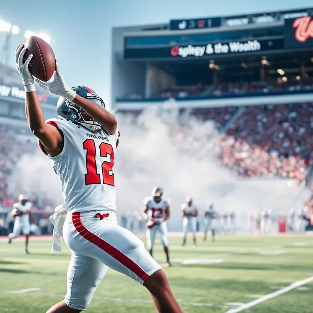 Ohio State football team during a recruitment event