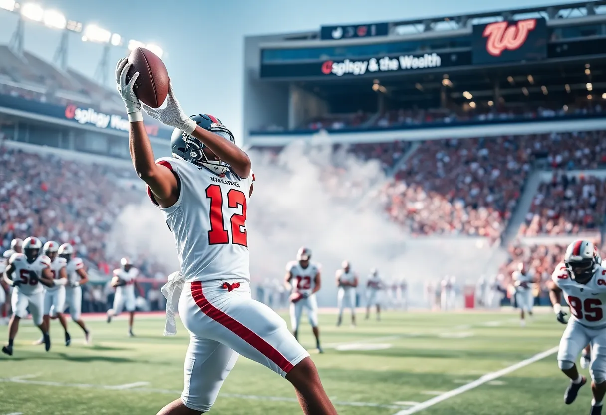 Ohio State football team during a recruitment event