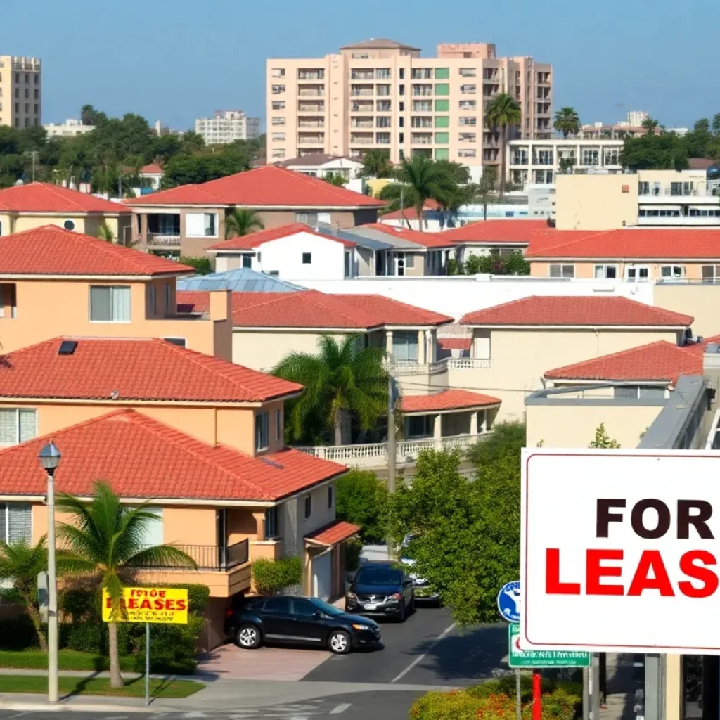 Urban landscape of Orange County highlighting economic signs