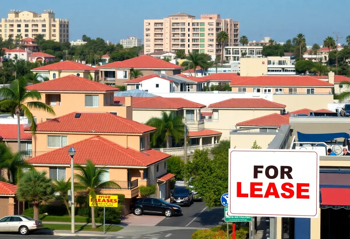 Urban landscape of Orange County highlighting economic signs