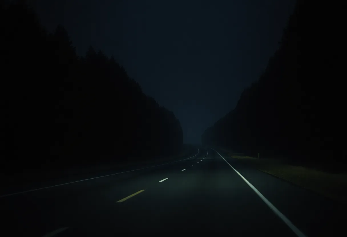 A stretch of highway in Oregon representing cold case investigations