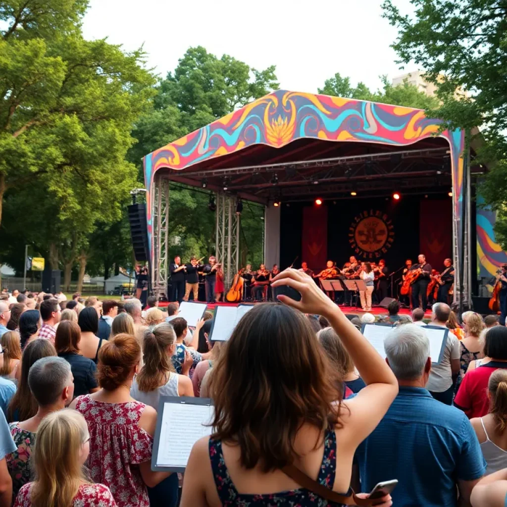 Audience enjoying a summer concert by Pacific Symphony