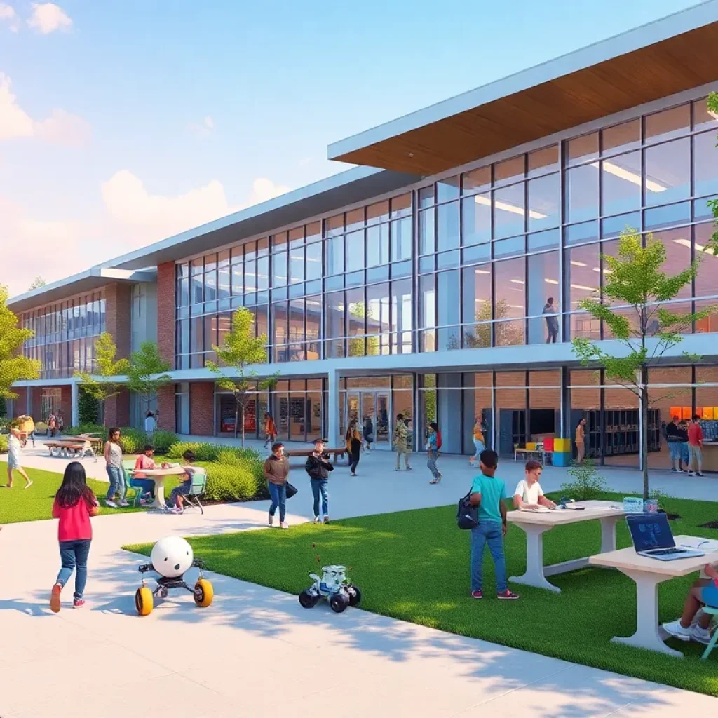 Rendering of Rienda School in Rancho Mission Viejo