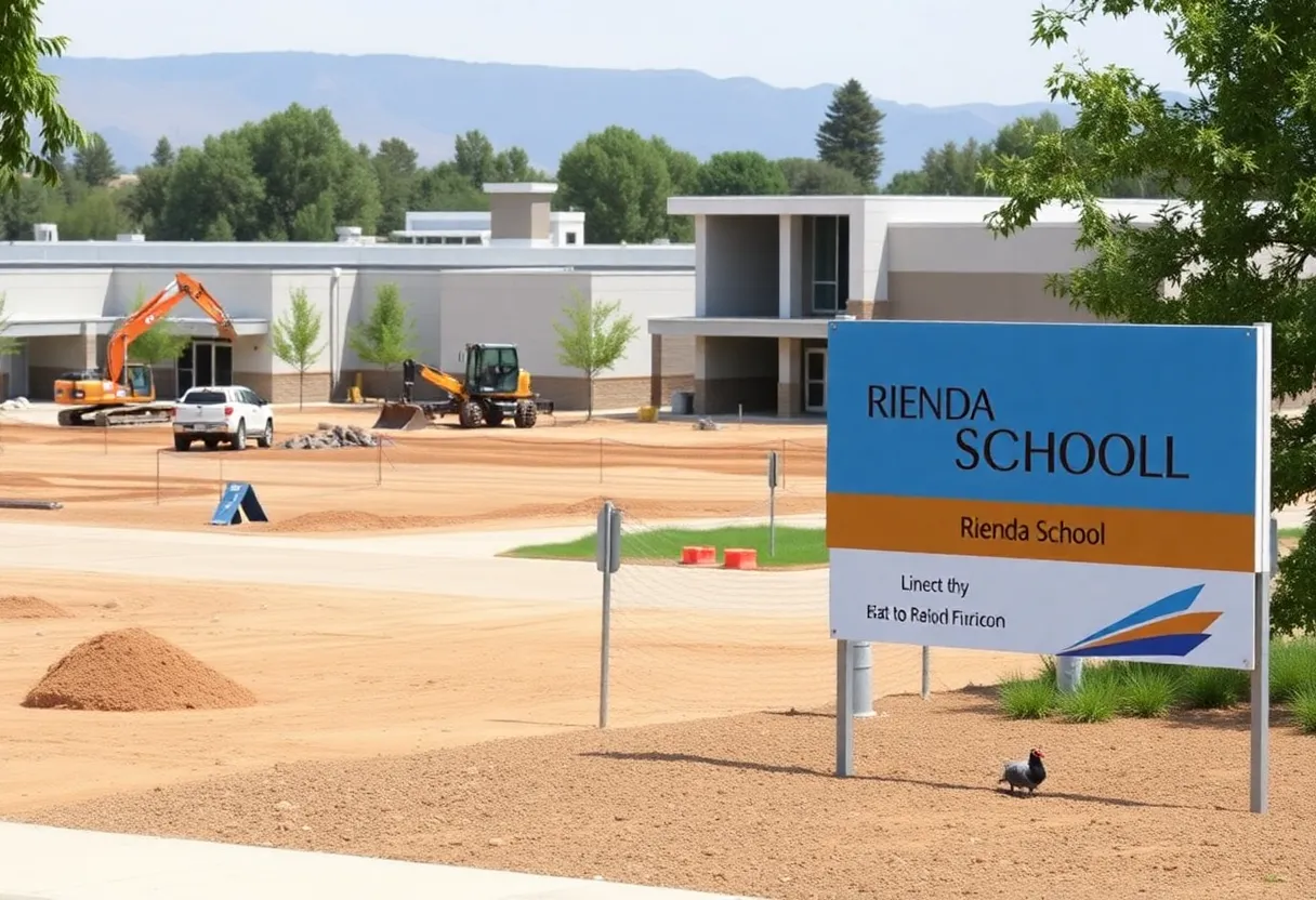 Construction site of Rienda School in Rancho Mission Viejo